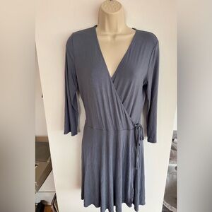 Elegant Gray Wrap Dress Abercrombie NWT